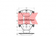 Комплект тормозных колодок NK 221533