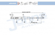 Газовая пружина JOHNS 13 16 95-91