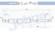 Газовая пружина JOHNS 30 01 95-91