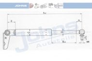 Газовая пружина JOHNS 45 05 95-92