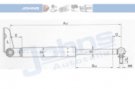 Газовая пружина JOHNS 45 15 95-91