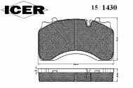 Комплект тормозных колодок ICER 151430