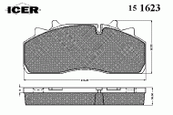 Комплект тормозных колодок ICER 151623