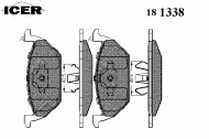 Комплект тормозных колодок ICER 181338