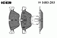 Комплект тормозных колодок ICER 181683-203