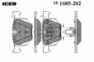 Комплект тормозных колодок ICER 181685-202