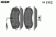 Комплект тормозных колодок ICER 181912