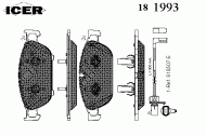 Комплект тормозных колодок ICER 181993