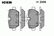 Комплект тормозных колодок ICER 182008