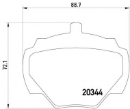 Комплект тормозных колодок PAGID T0047