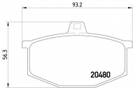 Комплект тормозных колодок PAGID T0296
