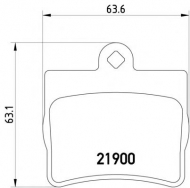Комплект тормозных колодок PAGID T1139