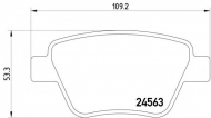 Комплект тормозных колодок PAGID T1782