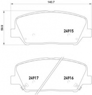 Комплект тормозных колодок PAGID T3149
