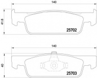 Комплект тормозных колодок PAGID T2260
