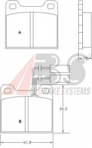 Комплект тормозных колодок A.B.S. 36005 OE