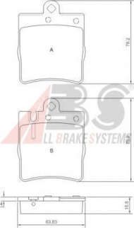 Комплект тормозных колодок A.B.S. 37022 OE