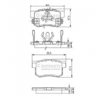 Комплект тормозных колодок NIPPARTS J3614017