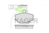 Комплект тормозных колодок KAGER 35-0243