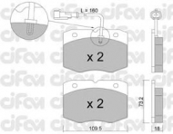 Комплект тормозных колодок CIFAM 822-139-1