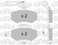 Комплект тормозных колодок CIFAM 822-148-1