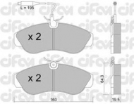 Комплект тормозных колодок CIFAM 822-155-0