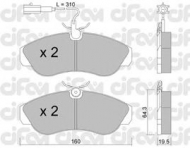 Комплект тормозных колодок CIFAM 822-155-1