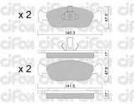 Комплект тормозных колодок CIFAM 822-156-1