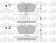 Комплект тормозных колодок CIFAM 822-260-0