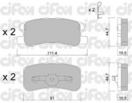Комплект тормозных колодок CIFAM 822-400-0