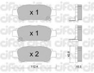 Комплект тормозных колодок CIFAM 822-428-0