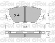Комплект тормозных колодок CIFAM 822-820-0