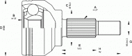 Шарнирный комплект OPEN PARTS CVJ5672.10