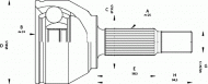 Шарнирный комплект OPEN PARTS CVJ5681.10