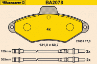 Комплект тормозных колодок BARUM BA2078
