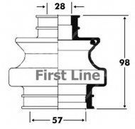 Пыльник FIRST LINE FCB6093