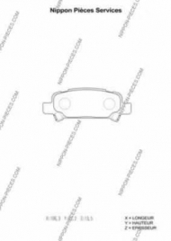 Комплект тормозных колодок NPS S361U04