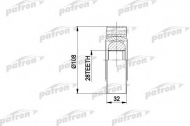 Шарнирный комплект PATRON PCV3016