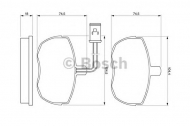 Комплект тормозных колодок BOSCH 0 986 424 172