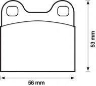 Комплект тормозных колодок BENDIX 571205B