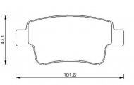 Комплект тормозных колодок BENDIX 573166B