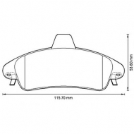 Комплект тормозных колодок BENDIX 573213B