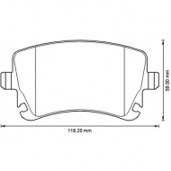 Комплект тормозных колодок BENDIX 573219B