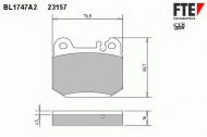 Комплект тормозных колодок FTE BL1747A2