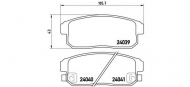 Комплект тормозных колодок BREMBO P 10 005