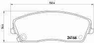 Комплект тормозных колодок BREMBO P 11 019