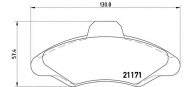 Комплект тормозных колодок BREMBO P 24 029