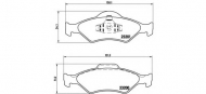 Комплект тормозных колодок BREMBO P 24 054