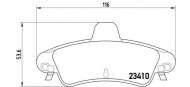 Комплект тормозных колодок BREMBO P 24 070