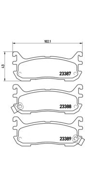 Комплект тормозных колодок BREMBO P 49 021